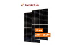 China 144 Cells Mono 350w White Backsheet Canadian Solar Panel supplier