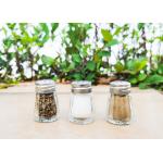 Shaker With Condiment Modern Design Glass Salt Pepper Shaker Set for sale