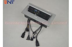 China Standard Square Panel Pop Up Desk Power Outlet With Rectangle Press Button supplier