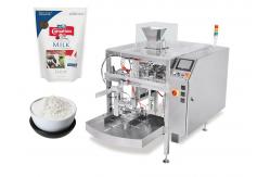 China Flour Milk Powder Packaging Machine Down Pouches Single Station Machine supplier