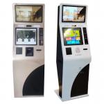 Moistureproof 19inch Self Check In Kiosk System With Hotel Card Dispenser