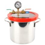 Dia 9 Inch 2 Gallon Stainless Steel Vacuum Degassing Chamber Kit for sale