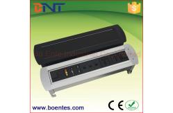China USB / RJ45 / VGA Rotating Power Socket Tabletop Interconnect Box supplier