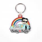 Custom Rubber Keychain Double Side Logo For Marketing Promotions Soft Pvc Keyrings for sale