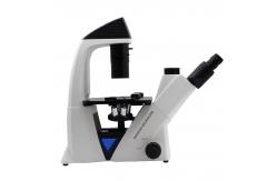 China Trinocular Transmit Light Inverted Optical Microscope WF10x/22mm Eyepiece supplier