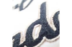 China Velvet Custom Towel Embroidery Patch 100% Woven With Imitation Diamond supplier