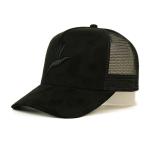 custom-made 3D embroidery 5 panel suede trucker cap with plastic buckle for sale