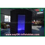 Inflatable Party Decorations 2m Height Black Inflatable Photo Booth Props Shell With Eight Angles Oxford Cloth for sale