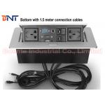 1.5 Meter Cables Desk Hidden Socket / Meeting Table Pop Up Electrical Outlet for sale