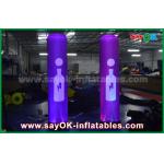 Pink Inflatable Lighting Decoration / inflatable column with logo printing for sale