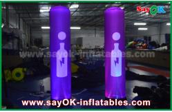 China Pink Inflatable Lighting Decoration / inflatable column with logo printing supplier