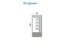 China Front Open Air Curtain Display Cooler supplier