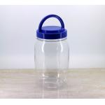 Food Grade Clear Pet Jars With Handle 190ml , clear plastic jars with lids