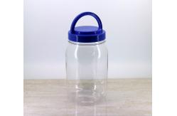 China Food Grade Clear Pet Jars With Handle 190ml , clear plastic jars with lids supplier