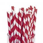 Food Grade Safe Striped Paper Straws Non Toxic FDA Approved Convenient for sale