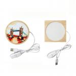 Warm White LED Base Sublimation PET Blanks LED Night Light For Heat Press for sale