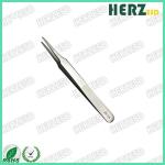 Anti Magnetic ESD Safe Tweezers , ESD Cleaning Tools Flat Round Tip Width 2mm for sale