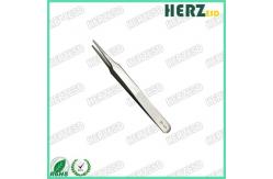 China Anti Magnetic ESD Safe Tweezers , ESD Cleaning Tools Flat Round Tip Width 2mm supplier