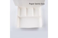 China Rectangular Kraft Paper Take Away Box Compostable Disposable With PET Lid supplier