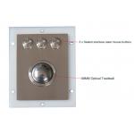 Industrial Stainless Steel Optical Trackball Module With 3 Sealed Waterproof Mouse Buttons for sale
