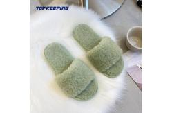 China Scandinavian Style Womens Faux Fur Slides ODM Acceptable supplier