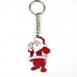 Christmas Promotional Keychain Santa Soft Enamel Keyrings