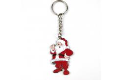 China Christmas Promotional Keychain Santa Soft Enamel Keyrings supplier