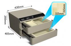 China Two-layer Drawer Jewelry Safe Box Intelligent Dual Alarm System Steel Bedside Table supplier