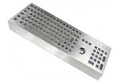 China Ip68 Desktop Industrial Metal Keyboard With Full Keys Mouse Touchball supplier