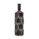 High quality creative bottle shape black luxury Polyresin vase for party table decor for sale