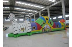 China Indoor Playground Blow Up Obstacle Course , Kindergarten Baby Bouncy Castle Assault Course supplier