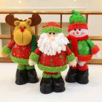 45cm Green Hat Red Scarf Animated Plush Christmas Toys Cute Soft Snow Man for sale