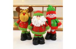 China 45cm Green Hat Red Scarf Animated Plush Christmas Toys Cute Soft Snow Man supplier