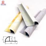 Professional Aluminum Tile Trim Round Shape Ceramic Alloy Protection Extrusion Profile for sale