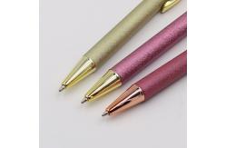 China Glitter Press Style Ball Pen Touch Screen Metal Patterned Paint Ballpoint Pen supplier