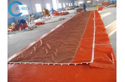 China Intertidal Floating Oil Boom Fence Absorbent Flat Foam PVC  Fabric supplier