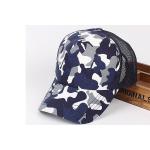 Camouflage Sports Baseball Hat / Mesh Golf Cap with 6 Panel Single Row Plastic Button for sale