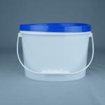 5 Liter Oval Plastic Packaging Container Customizable With Lid And Handle for sale