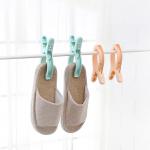 4 Pcs 1 Set Spring Peg Beach Towel Quilt Plastic Clothes Hanger Clips