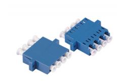 China LC OM3 Quad optical fiber adapter for Optic LAN Blue / Beige / Aqua supplier