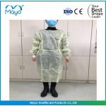 PPE Product Disposable Isolation Gown with CE FDA in stock , yellow SPP lamination PE for sale