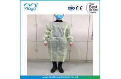 China SPP PE Yellow Isolation Gown CE FDA Fluid Resistant Isolation Gown supplier