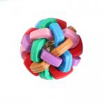 Rubber Molar Bite Resistant Tpr Woven Dog Ball Pet Chew Toys 8cm