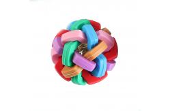 China Rubber Molar Bite Resistant Tpr Woven Dog Ball Pet Chew Toys 8cm supplier
