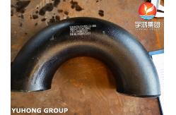 China ASTM A234 WP22 CL1 / CL3 Alloy Steel Fitting Buttweld 180° Elbow Black Painted supplier