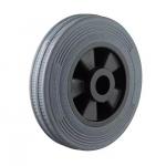 Black Rubber Trash Bin Wheels , Industrial Garbage Can Wheels