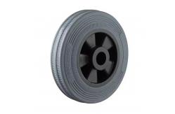China Black Rubber Trash Bin Wheels , Industrial Garbage Can Wheels supplier