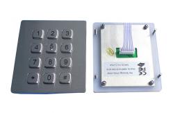 China 12 Keys Metal Numeric Keypad 4x3 Door Entry Programmable Dot Matrix Interface supplier