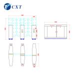High Security Glass Swing Turnstile Access Control Multifunctional 510H