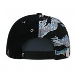 Custom Chinese Style Flat Brim Snapback Hats / 6 Panel Camo Embroidered Snapback Hats